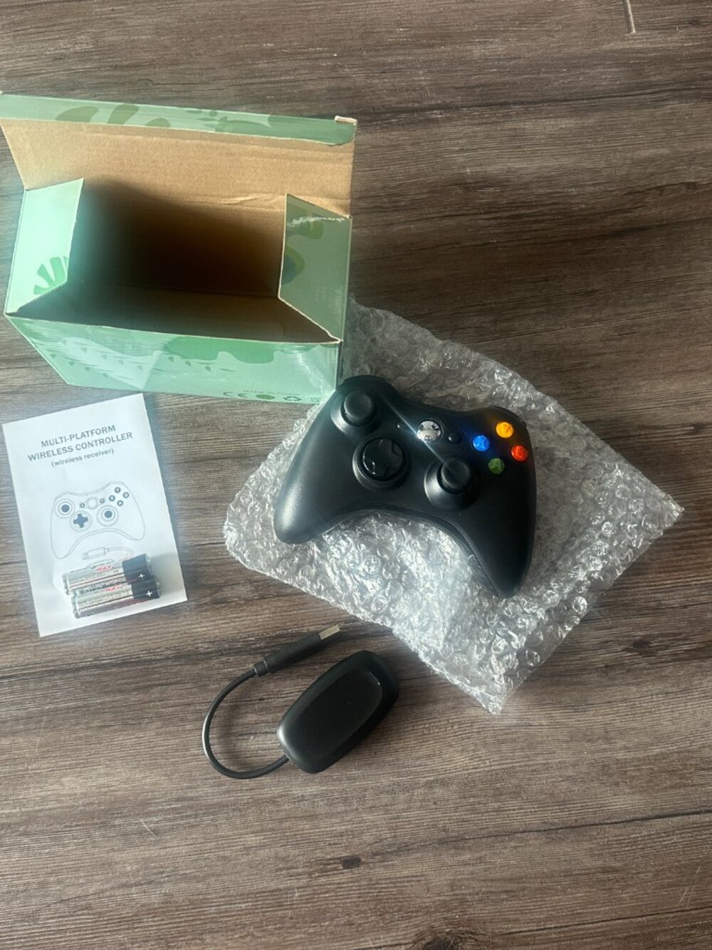 Wireless Controller Xbox Style Gamepad USB Receiver PC Android TV Box Black - Picture 2 of 5